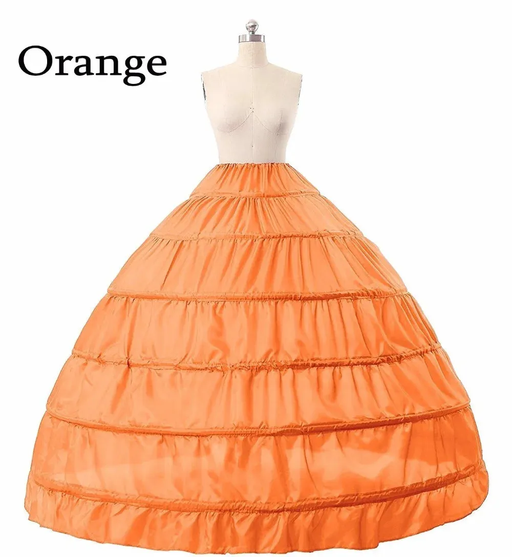 6 Hoop Ladies Wedding Party Dress Ball Gown Petticoat Full Crinoline Underskirt