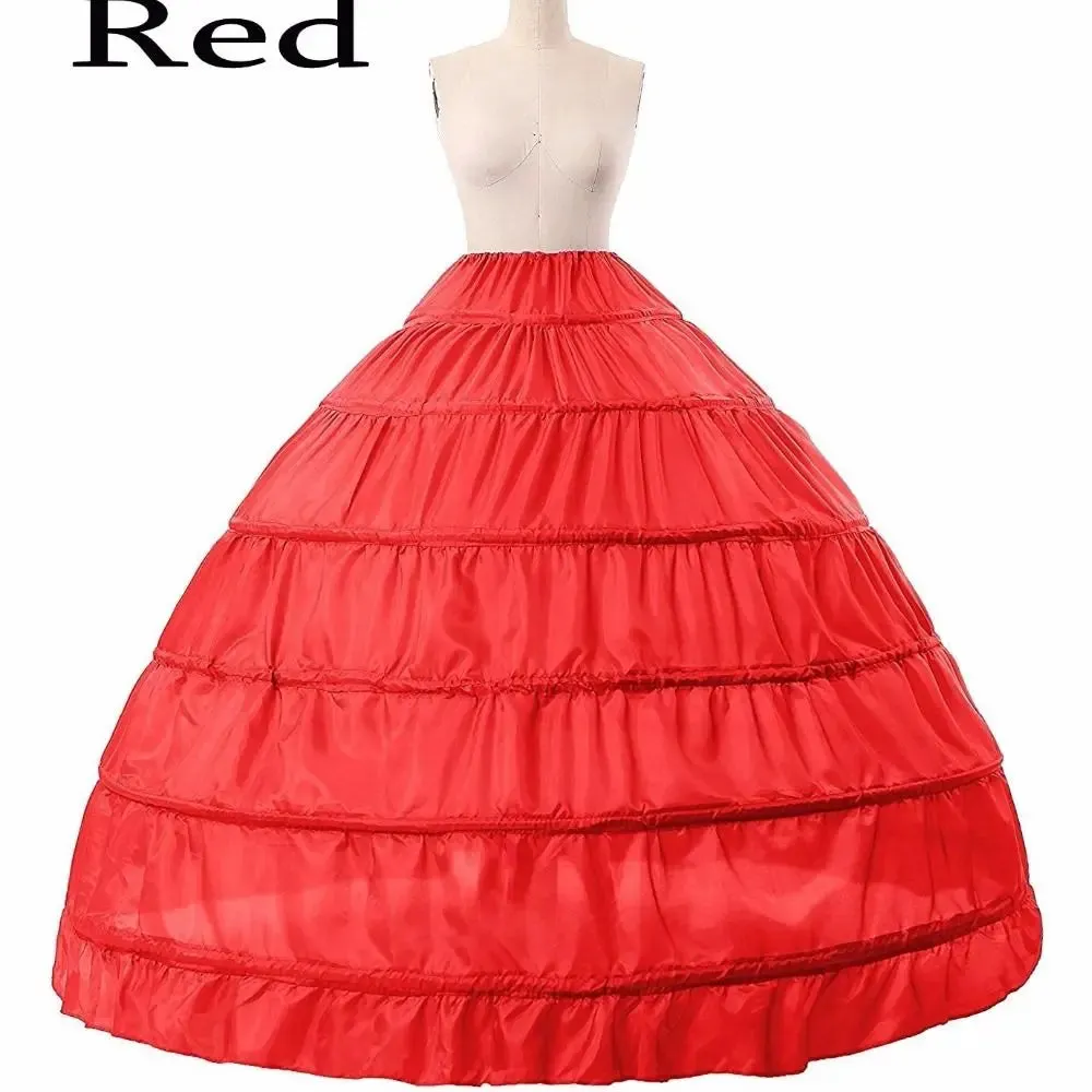 6 Hoop Ladies Wedding Party Dress Ball Gown Petticoat Full Crinoline Underskirt