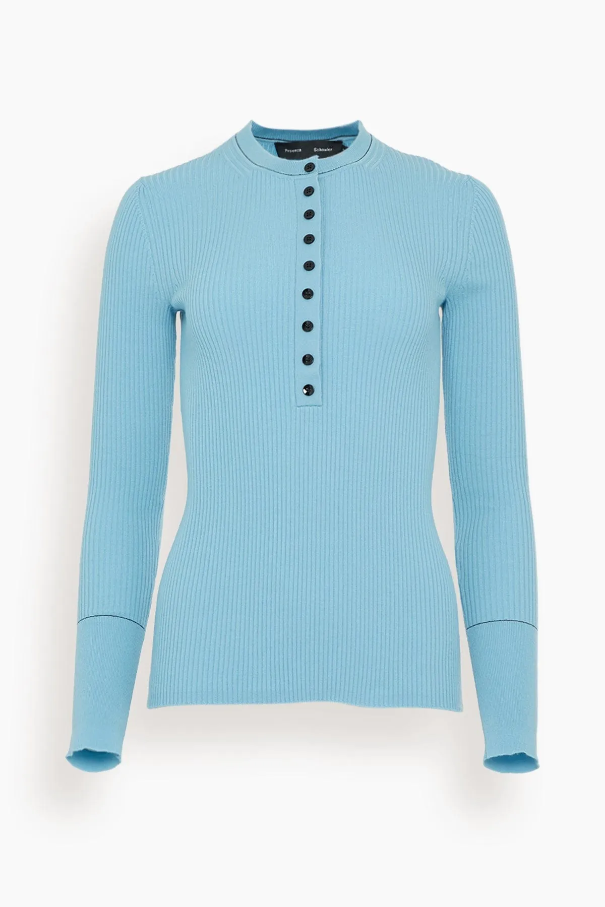 Agnes Henley Sweater in Light Blue