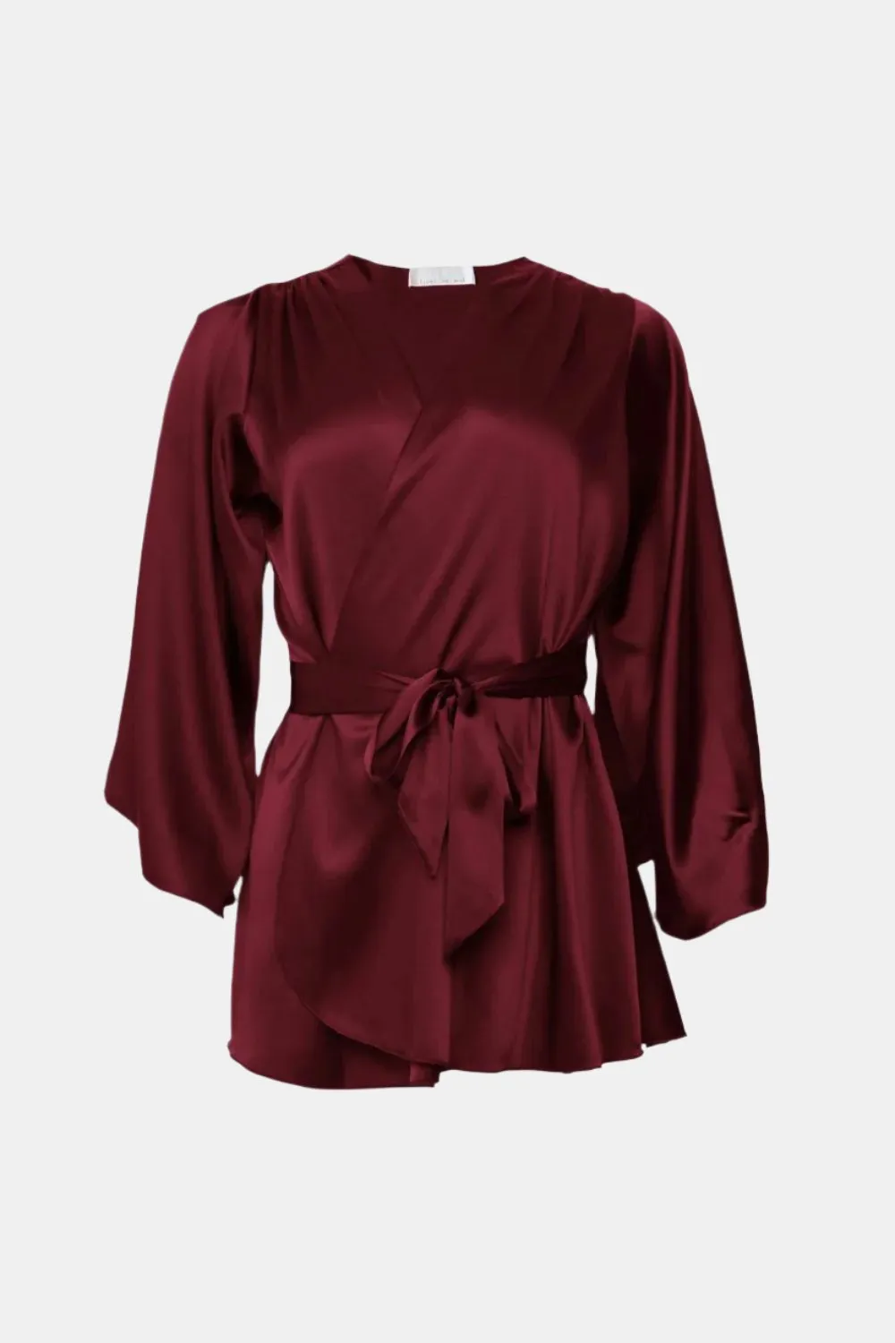 Angel Sleeve Robe in Blood Red