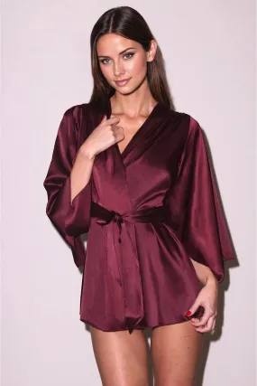 Angel Sleeve Robe in Blood Red