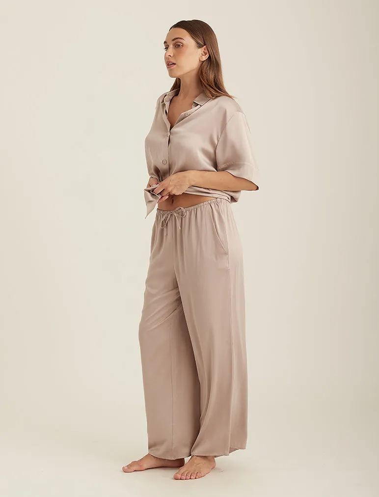 Audrey Washable Silk Wide Leg Pant