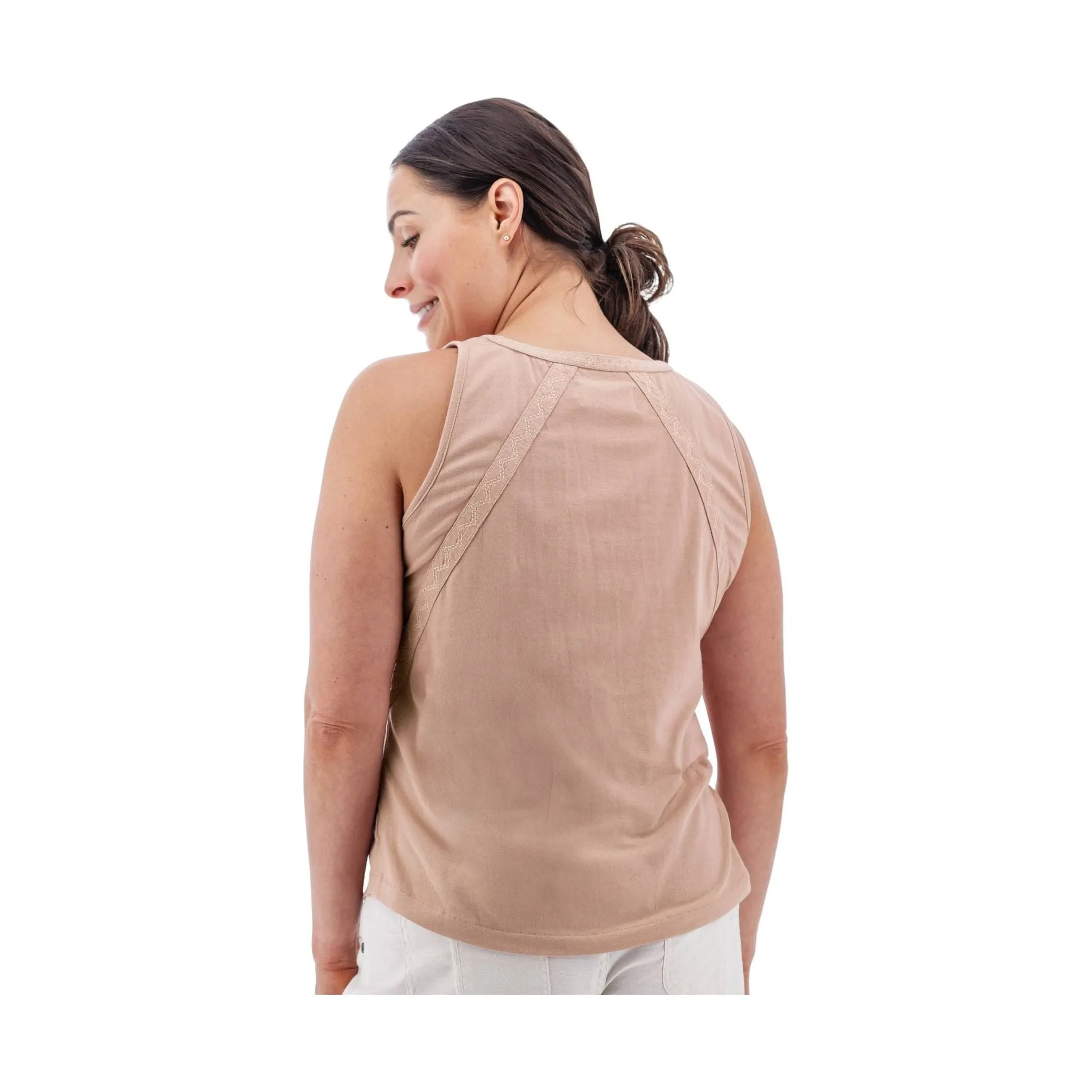 Aventura Women's Clemente Henley Tank Top - Misty Rose - ONLINE STORE CREDIT/EXCHANGE ONLY