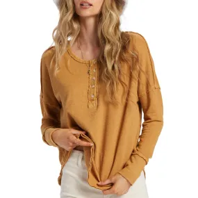 Billabong Women's New Anyday Henley Long Sleeve Top