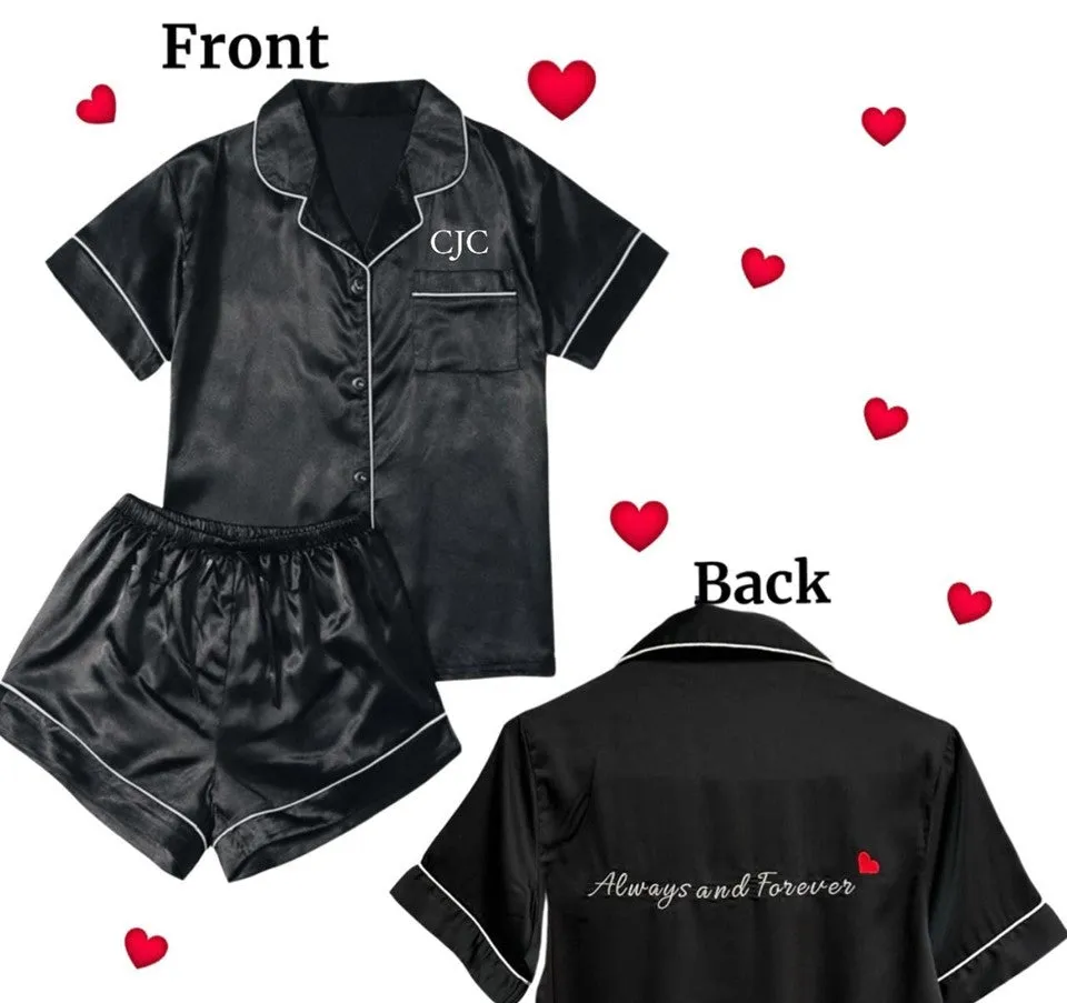 Black Ladies Personalized PJ sets Forever & Always