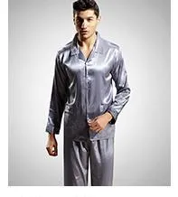 Brand Couple Pajamas Men Women Sexy Satin Silk Pajama