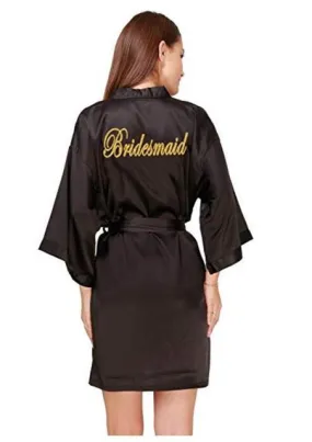 Bridesmaid Robes Sleepwear Robe Wedding Bride Pyjama Female Nightwear Bathrobe Nightdress Nightgown