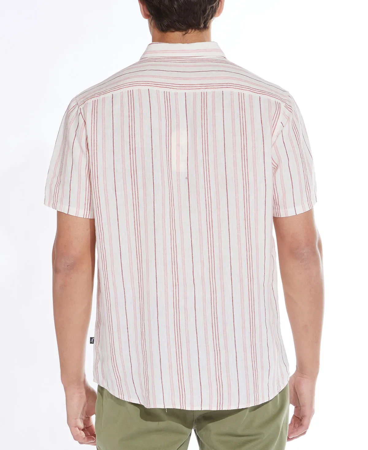 Calico Short Sleeve Shirt (White/Rust)