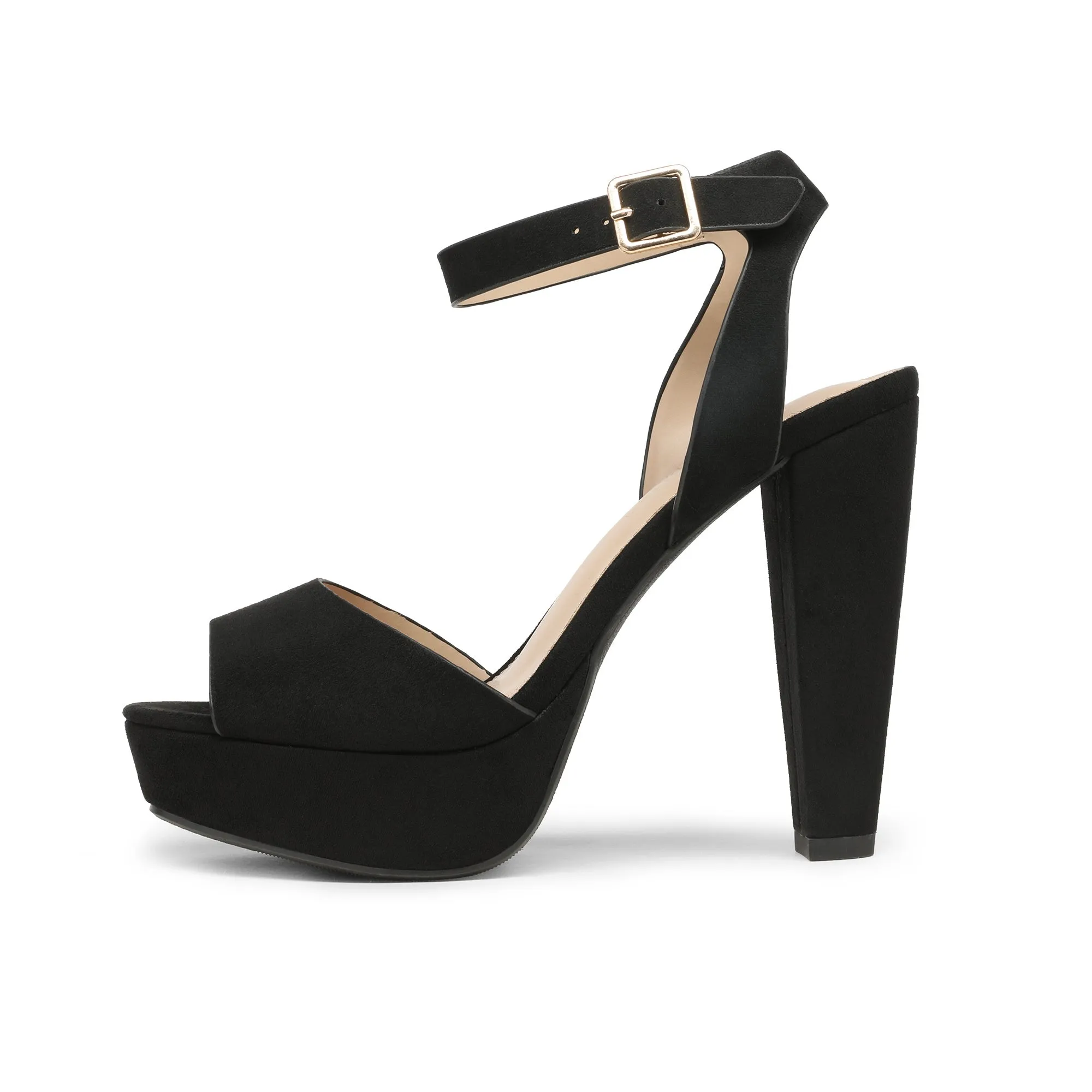 Dream Pairs Peep Toe Sandals Platform Women Super High Heels