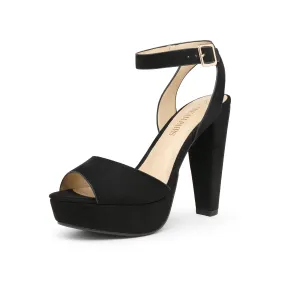 Dream Pairs Peep Toe Sandals Platform Women Super High Heels