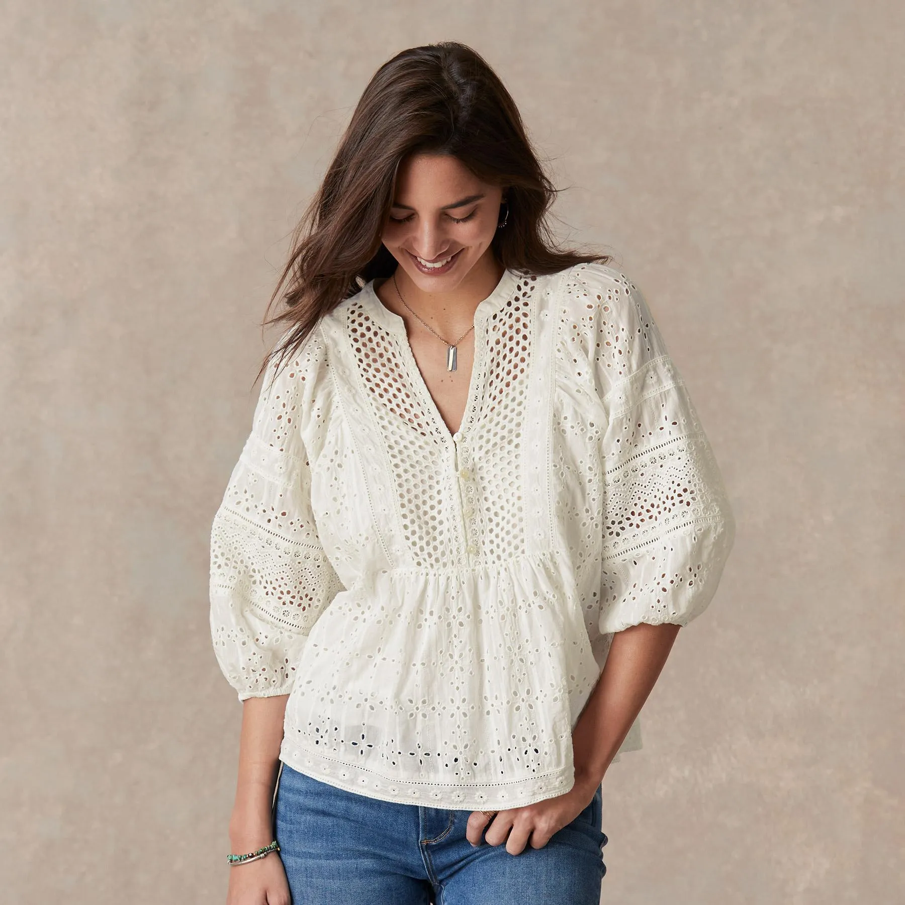 Eyelet Symphony Top