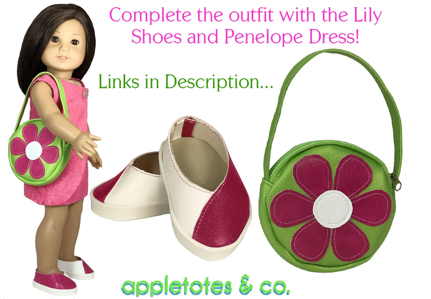 Flower Handbag Sewing Pattern for 18 Inch Dolls