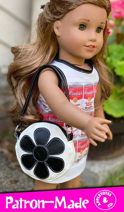 Flower Handbag Sewing Pattern for 18 Inch Dolls