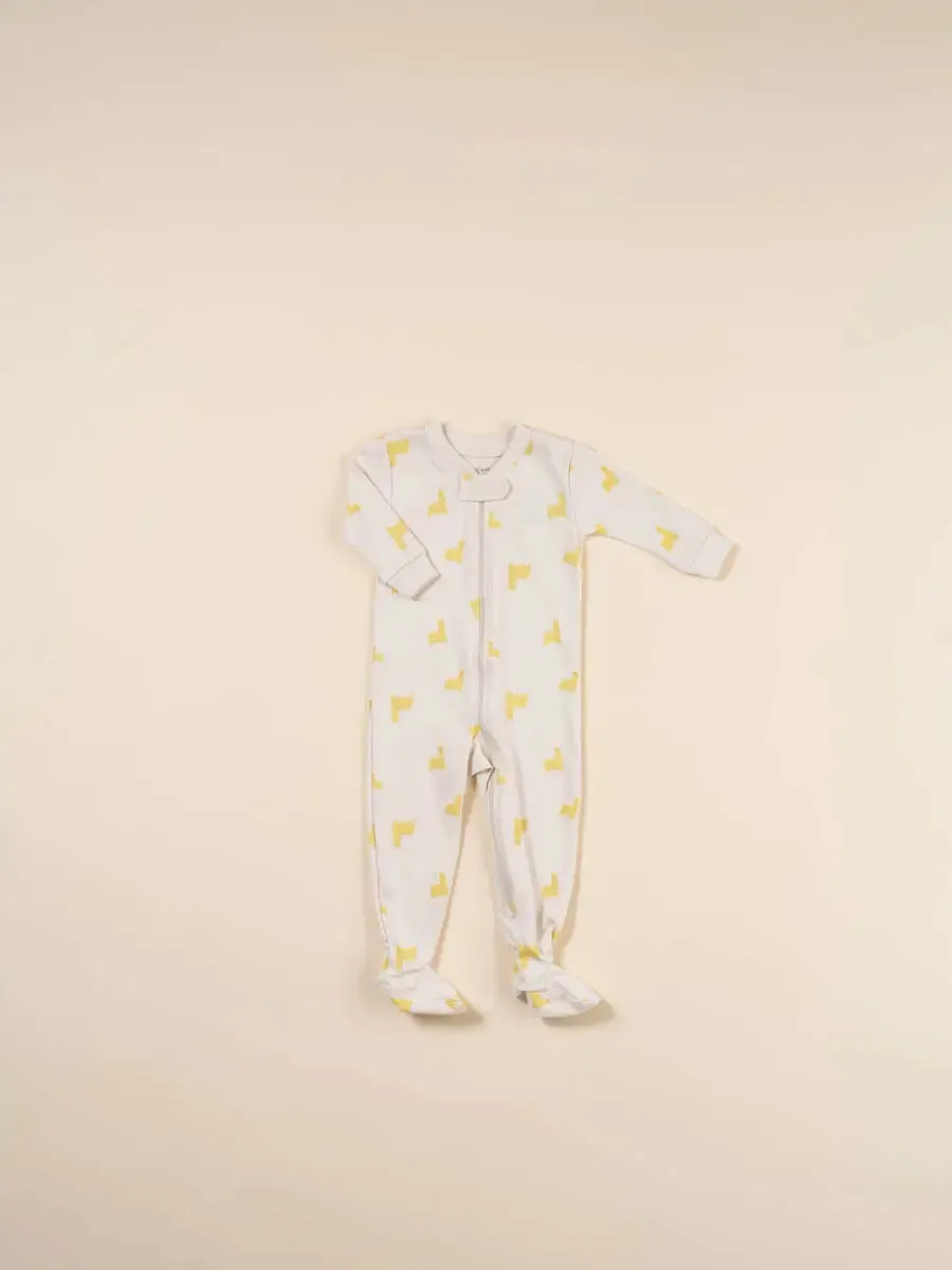 Footed Pajama - Pima Cotton - Llamas Birch