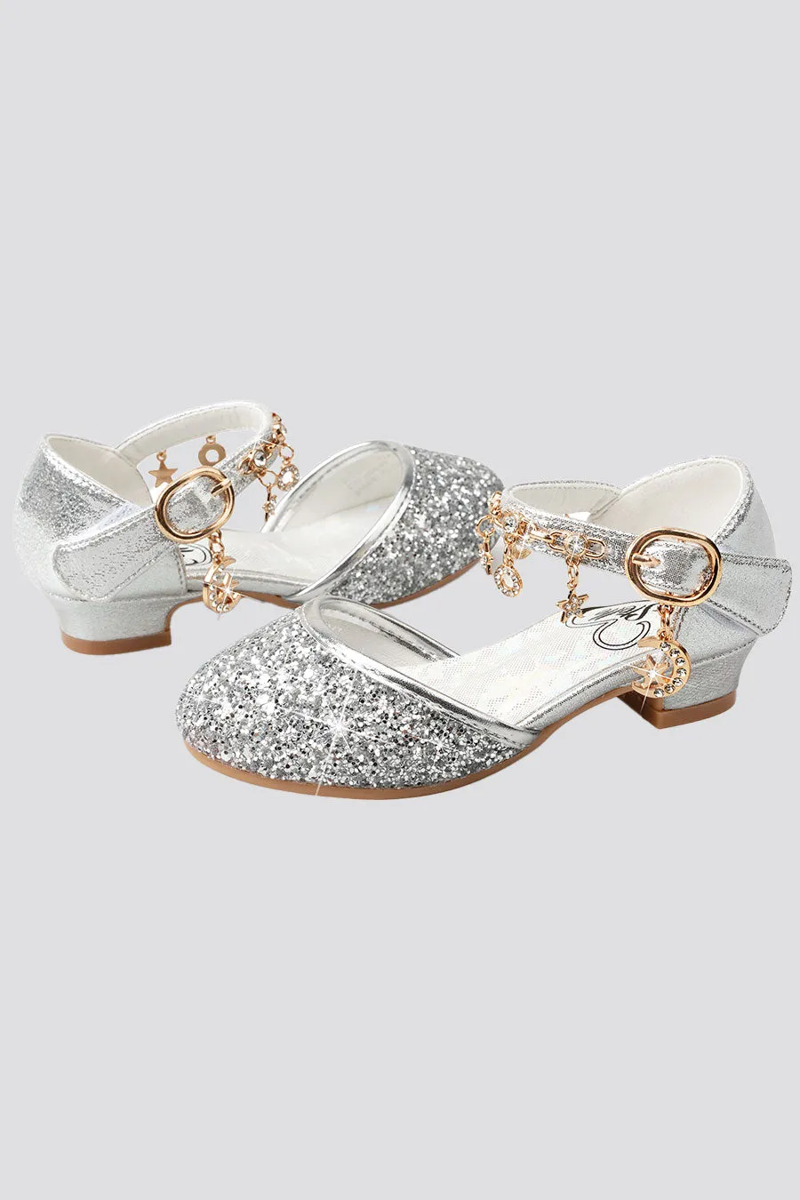 Girls Sparkly Princess Sequin Sandals