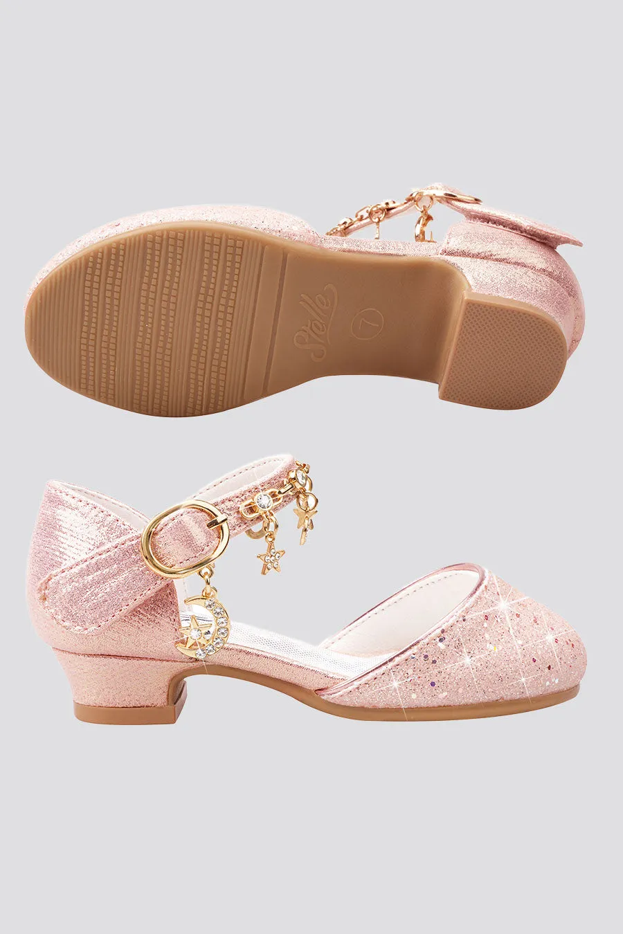 Girls Sparkly Princess Sequin Sandals