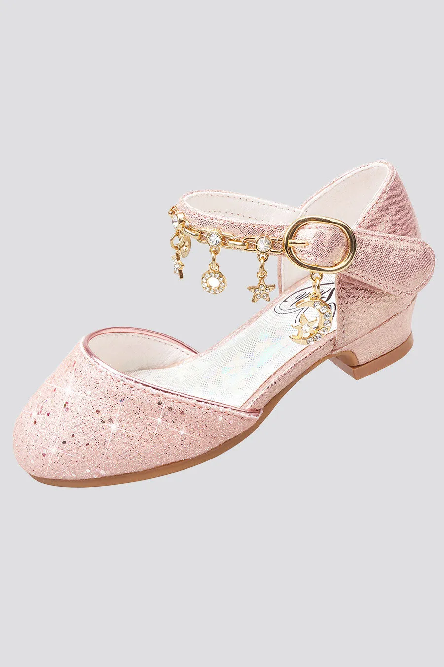 Girls Sparkly Princess Sequin Sandals