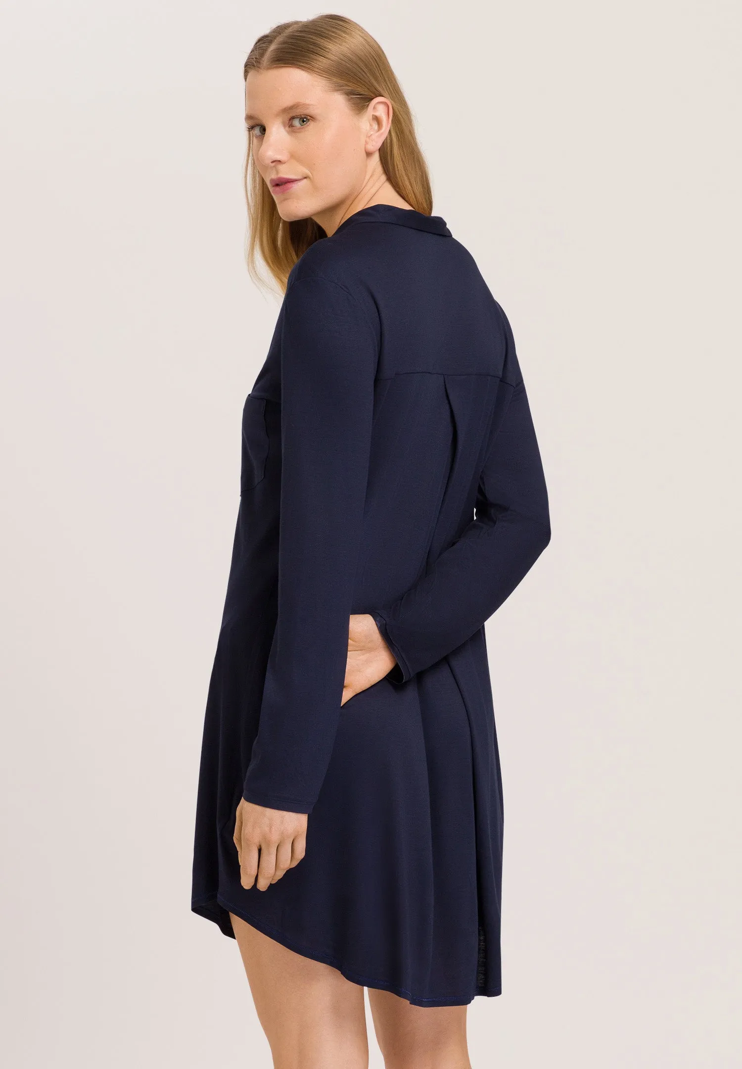 Grand Central TENCEL™ and Silk Sleep Shirt | Deep Navy 77420-1610