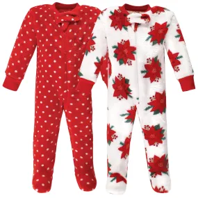 Hudson Baby Plush Sleep and Play, Poinsettia