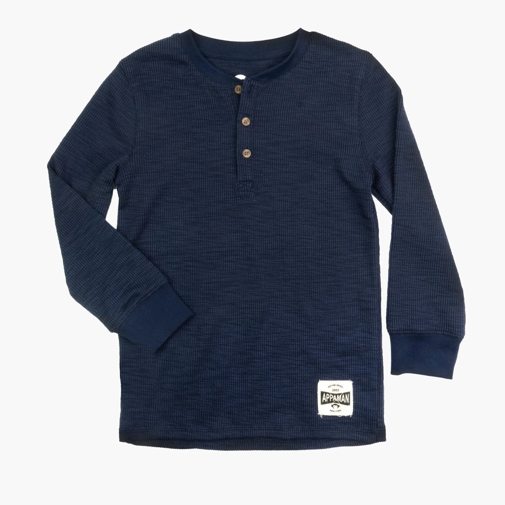 Indigo Thermal Henley Tee