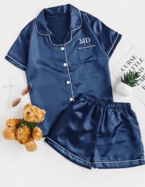 Ladies Navy Personalized PJ sets