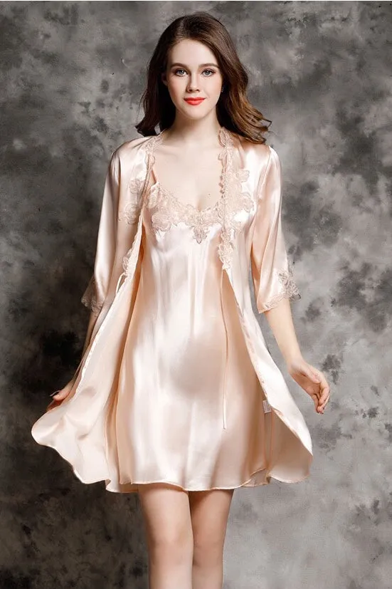 Ladies Silk Nightgown Set