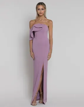 Lilac Slit Evening Gown