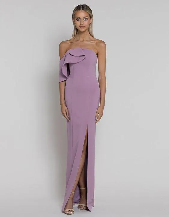 Lilac Slit Evening Gown