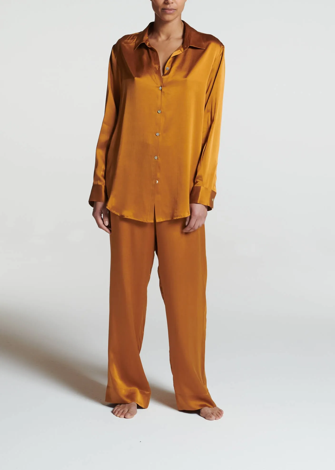 London Pyjama Bottom Amber Silk