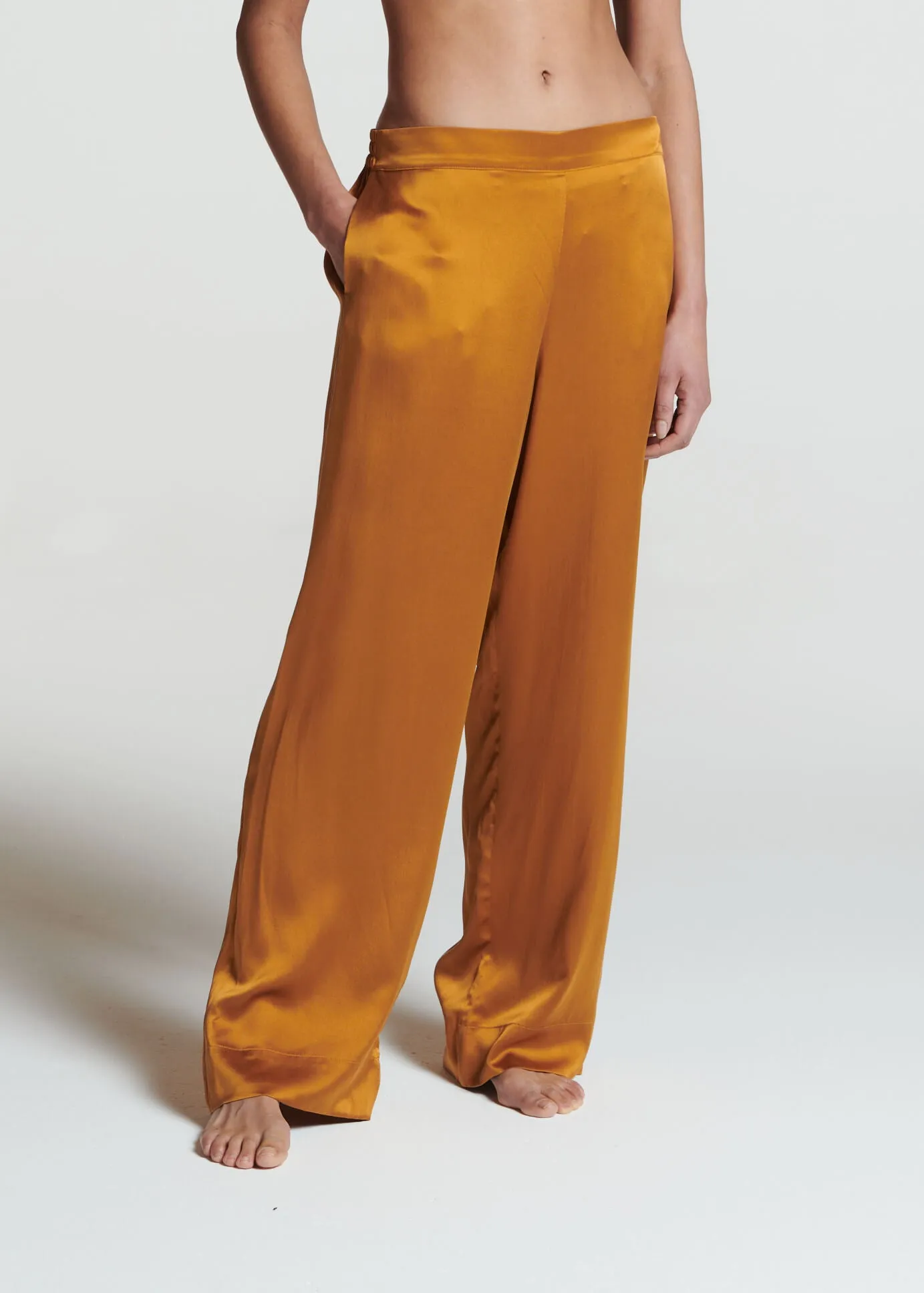 London Pyjama Bottom Amber Silk