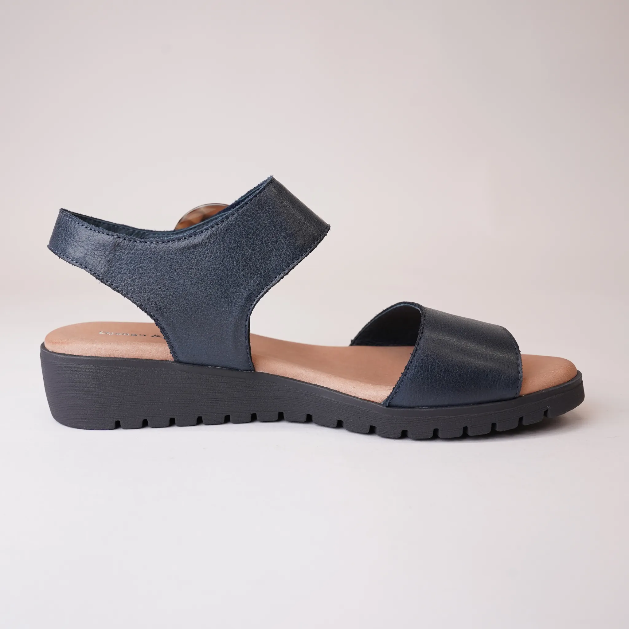 Manessay Navy/ Navy Sole Leather Sandals