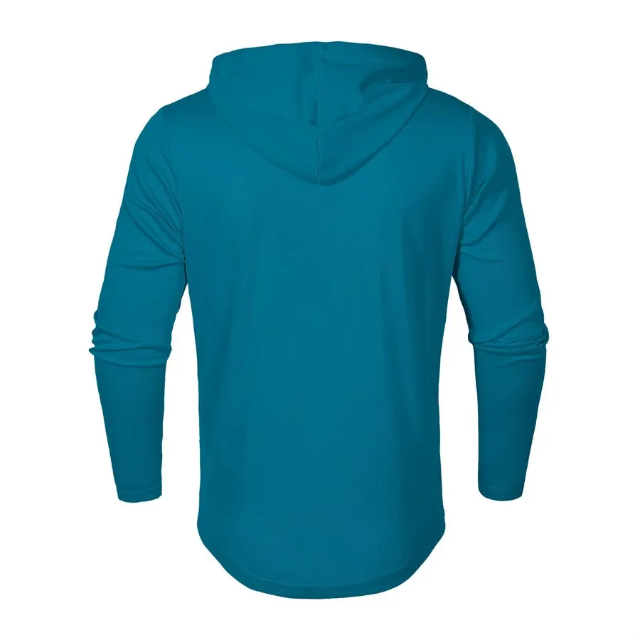 Men’s Henley Muscle Hoodie Athletic Fit Top