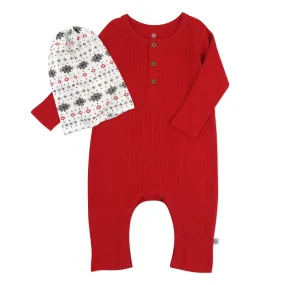 Organic Cotton Jumpsuit Coverall Romper Set