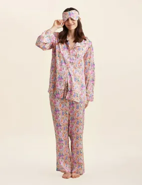 Painted Travels Silk Full Length PJ & Eyemask