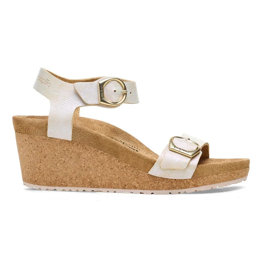 Papillio by Birkenstock Soley Metallic Silver Wedge