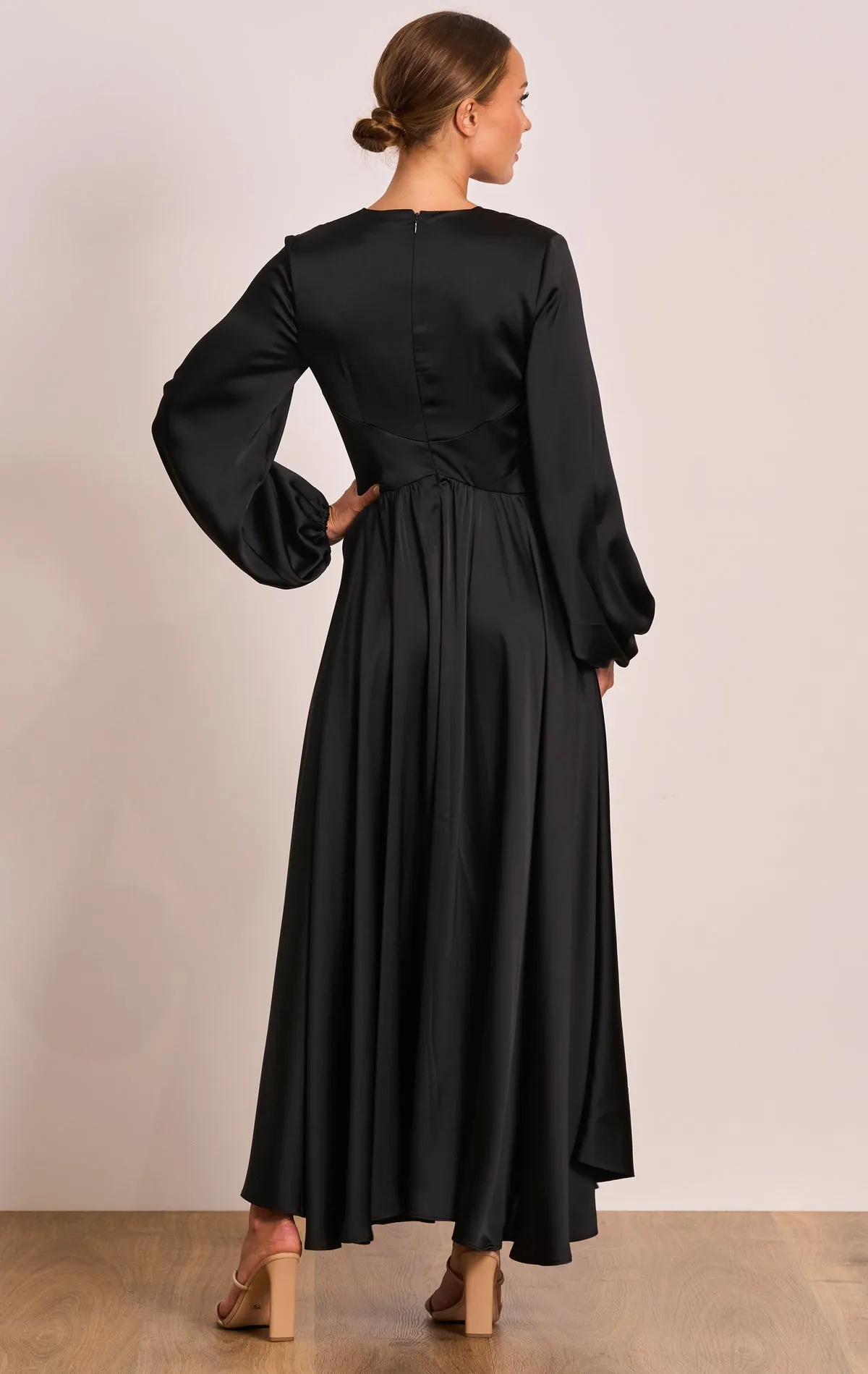 PASDUCHAS Lucia Sleeve Midi Dress (Black) - RRP $380