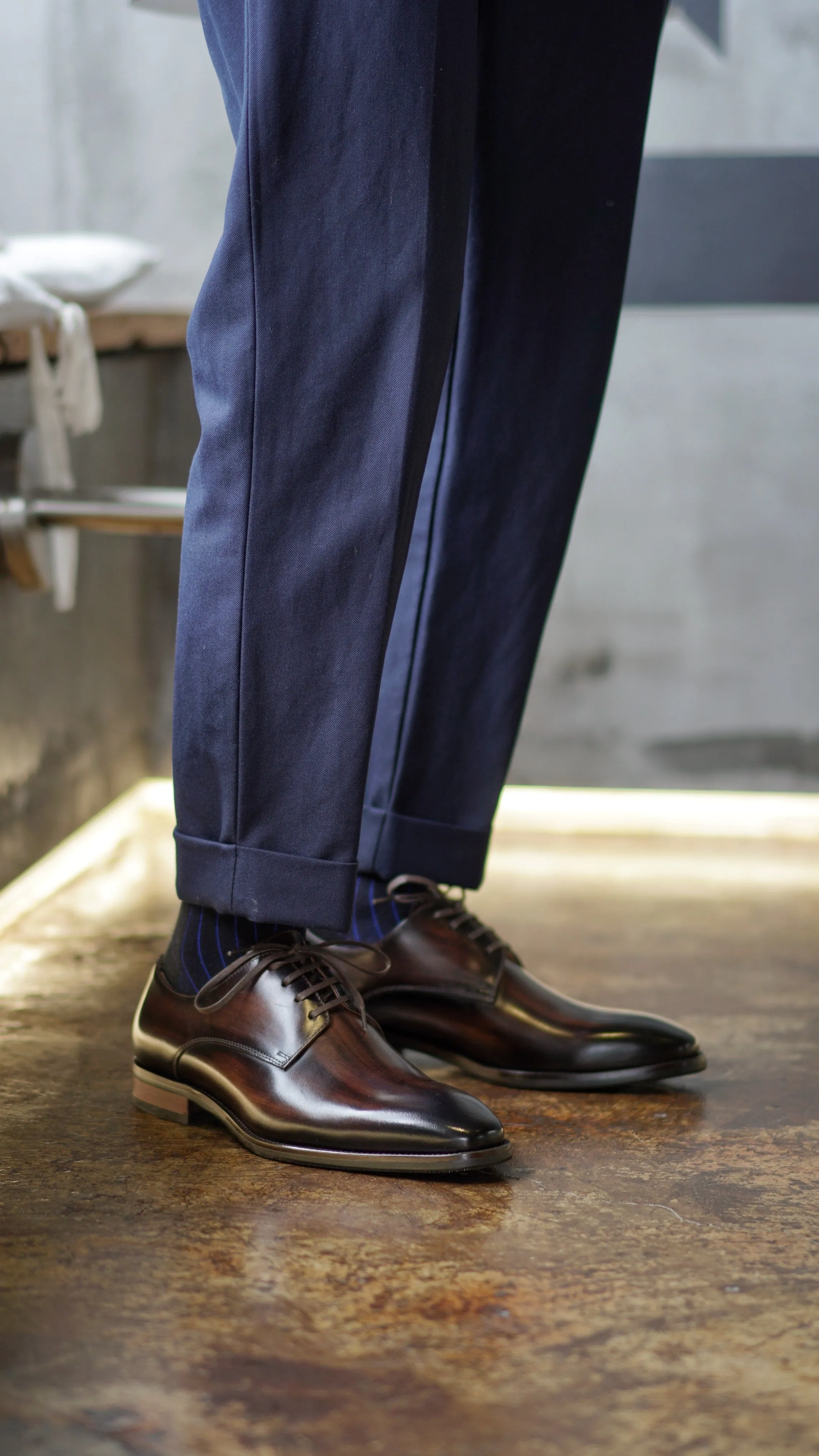 Premium Dark Brown Wholecut Derby Shoes