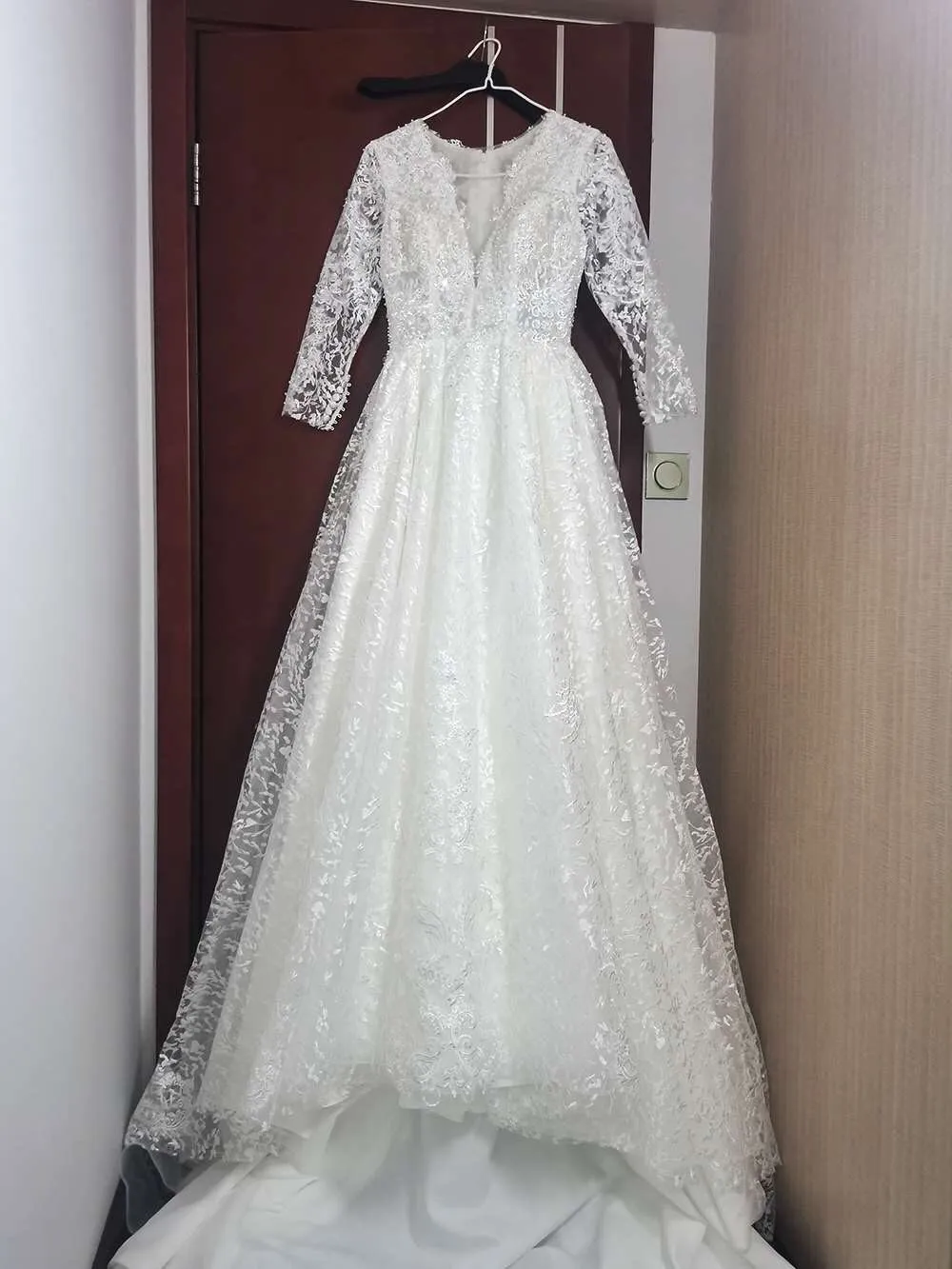 Premium Sparkle Pearl Lace A Line Wedding Gown All Sizes/Colors