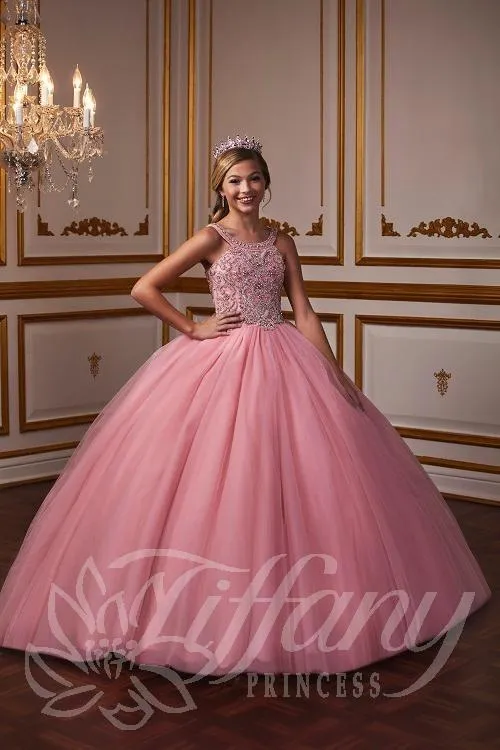 Scoop Neck Tulle Ballgown