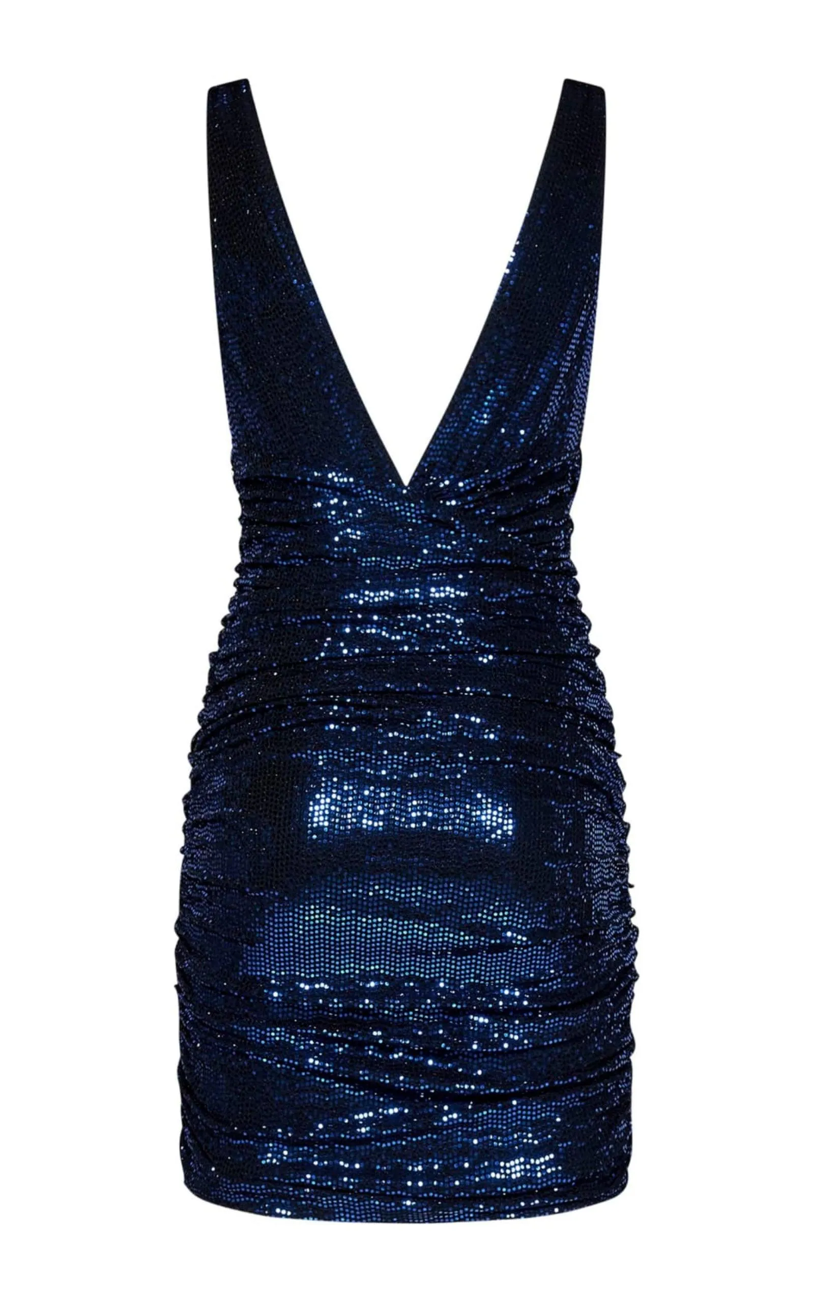 Sequinned V-neck Mini Dress