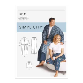 Simplicity Sewing Pattern S9131 Unisex Sleepwear