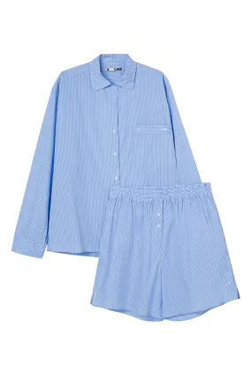 Soothed Blue Stripe Pyjama Set