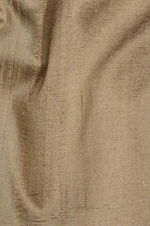 Tarnished Gold Silk Shantung 54" Fabric