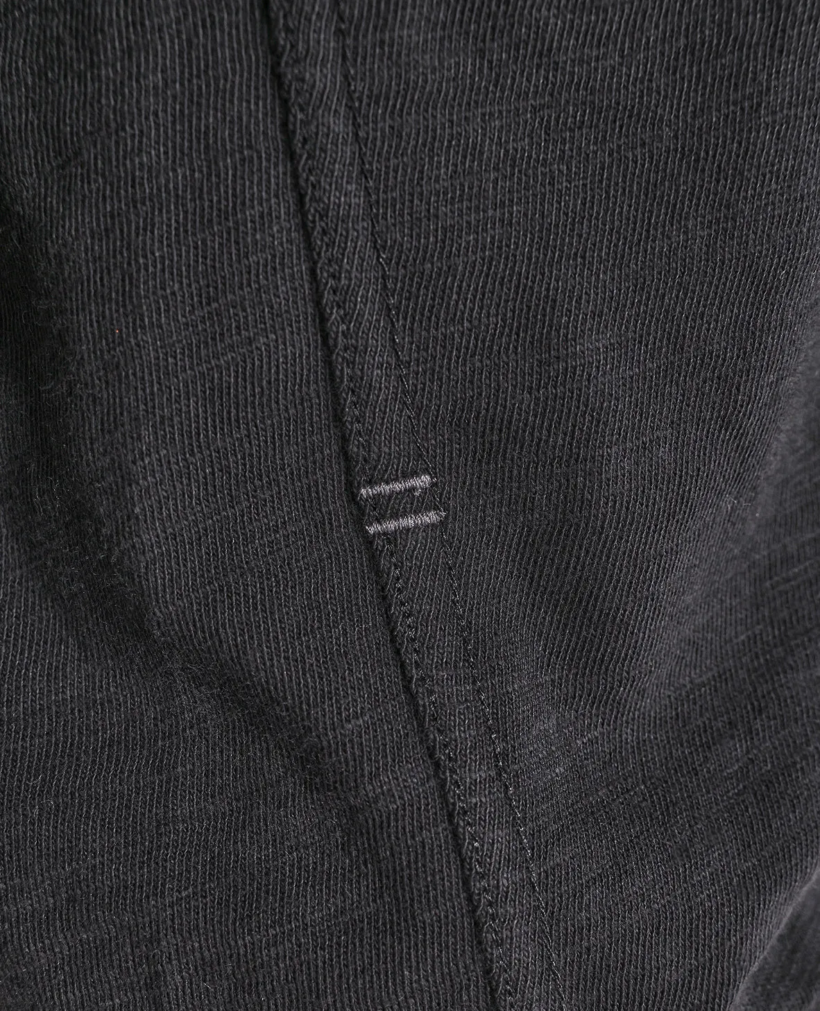 The Knox - Distressed LS Henley - Black