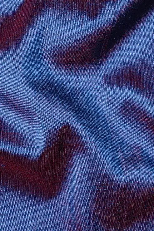 True Blue Silk Shantung 44" Fabric