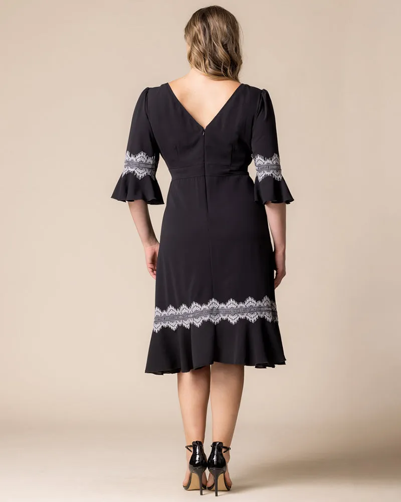 Villa Lace Trim Cocktail Dress