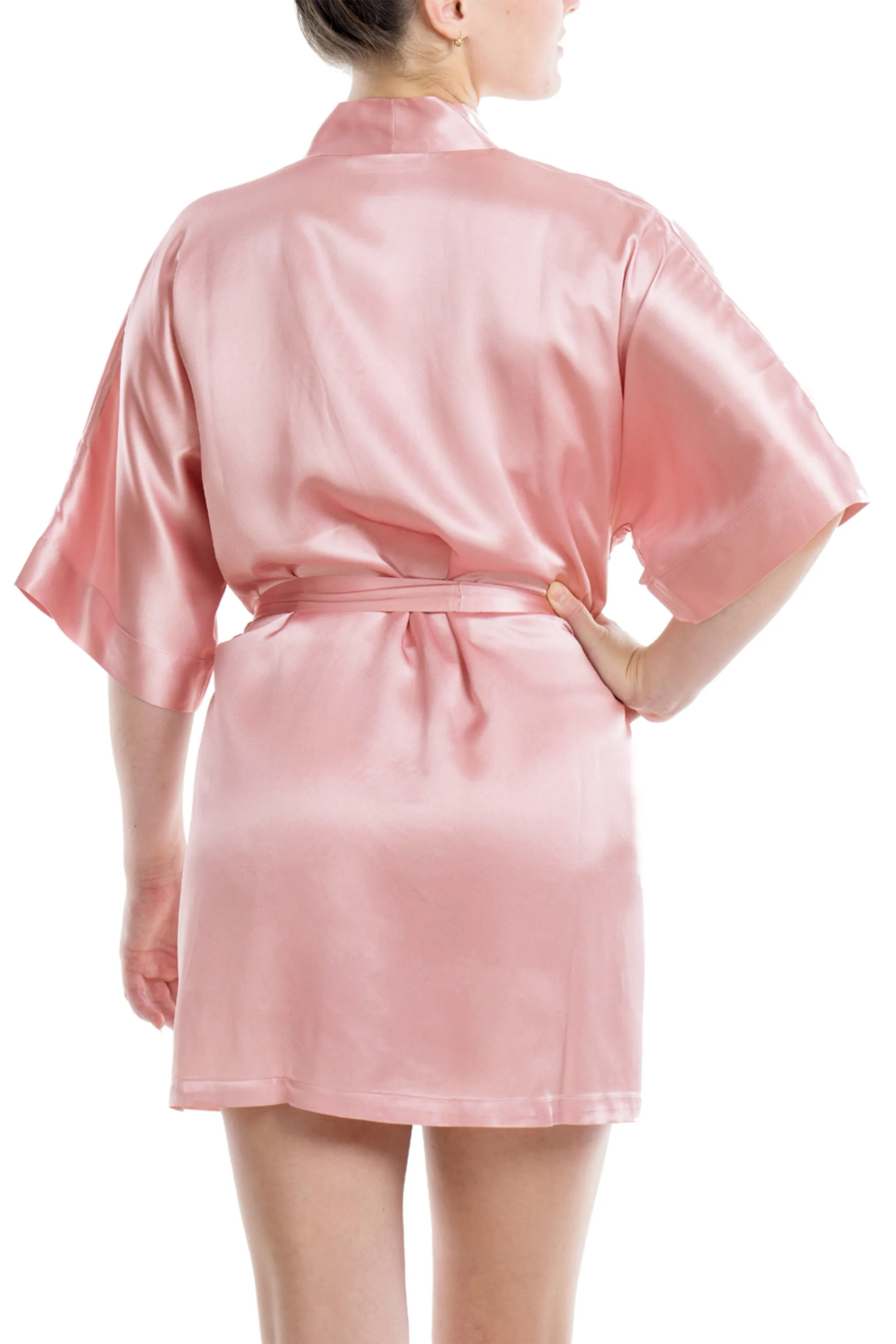 Women's Silk Sleepwear 100% Silk Short Robe