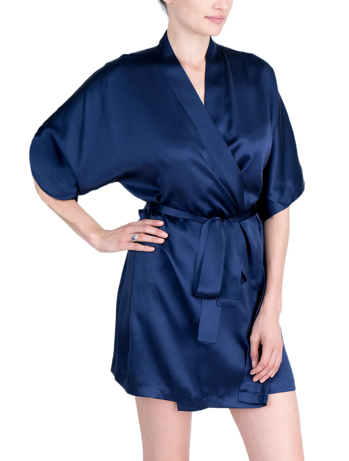 Women's Silk Sleepwear 100% Silk Short Robe