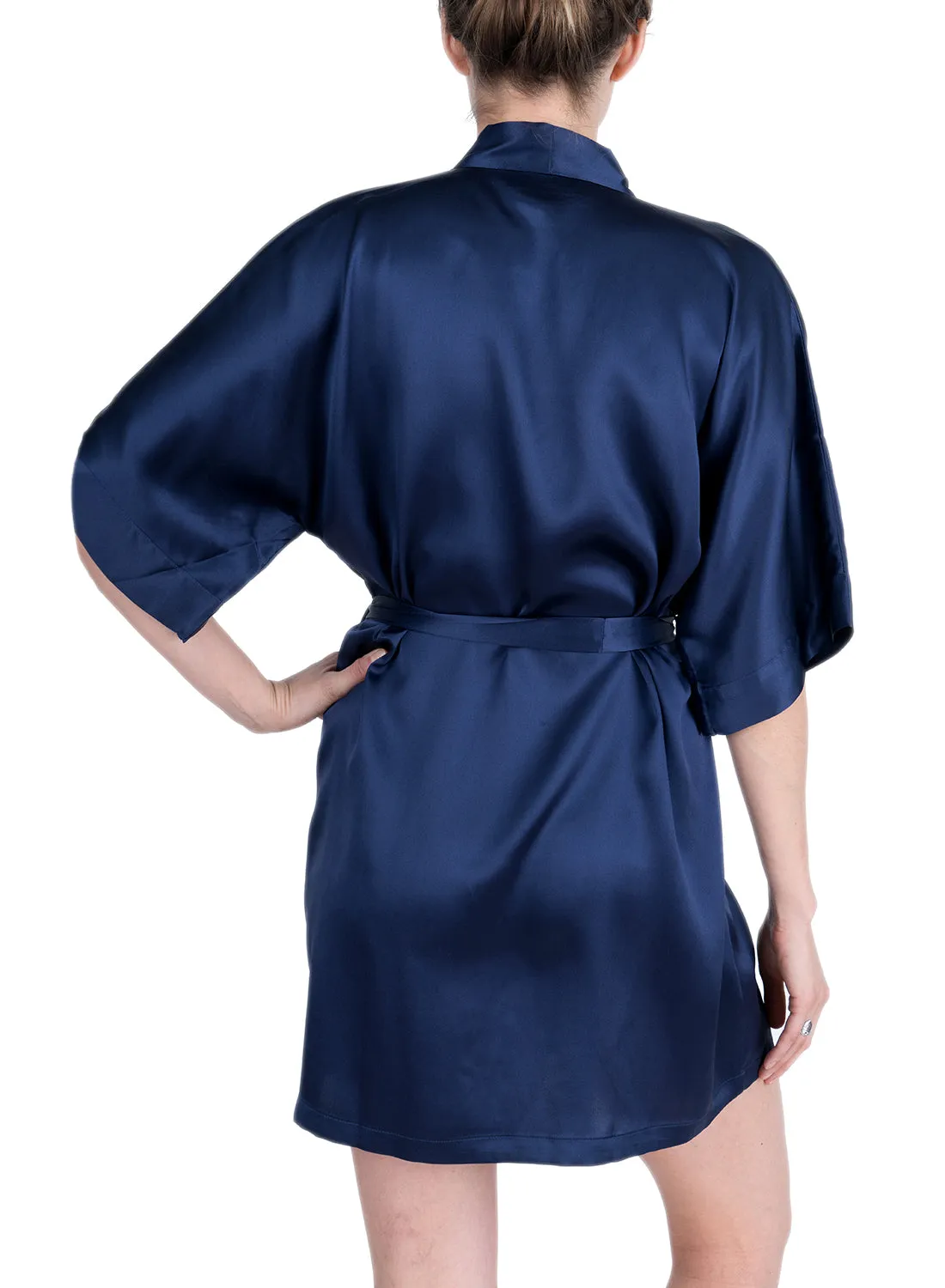 Women's Silk Sleepwear 100% Silk Short Robe