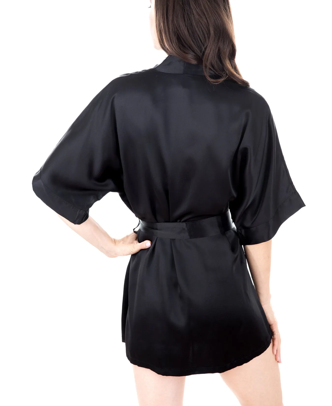 Women's Silk Sleepwear 100% Silk Short Robe